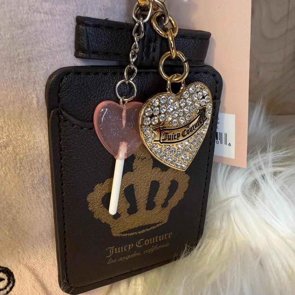 Juicy Couture 🐾 Classic Scottie Dog Shoulder Bag + Lollipop Charm + Card Holder - Picture 6 of 8